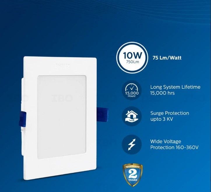 Philips 10W 4000K Square Astra Sleek Concealed LED Panel Light