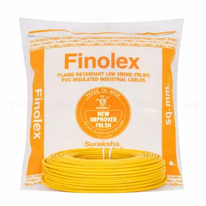 Finolex Flamegard 6 sq mm Yellow 200m FRLS-H PVC Insulated Wire Finolex Flamegard 6 sq mm Yellow 200m FRLS-H PVC Insulated Wire