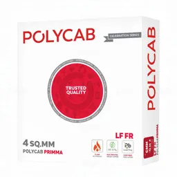 Polycab Primma 4 sq mm Black 90 m FR PVC Insulated Wire