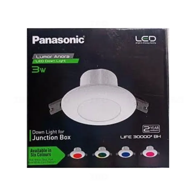 Panasonic LED DOWN LIGHT DEEP JUNCTION CIRCULAR PC 3W GREEN LED Downlighter
