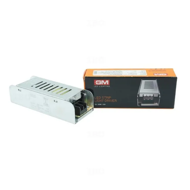 GM GM 5AMPS 60W (12V) Ultra Slim LED Strip Light Driver LED Strip Light Driver