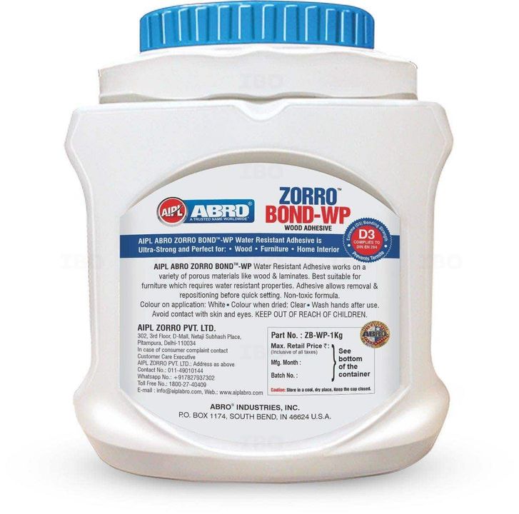 ZORROBOND WP 1 kg Woodwork Adhesive ZORROBOND WP 1 kg Woodwork Adhesive