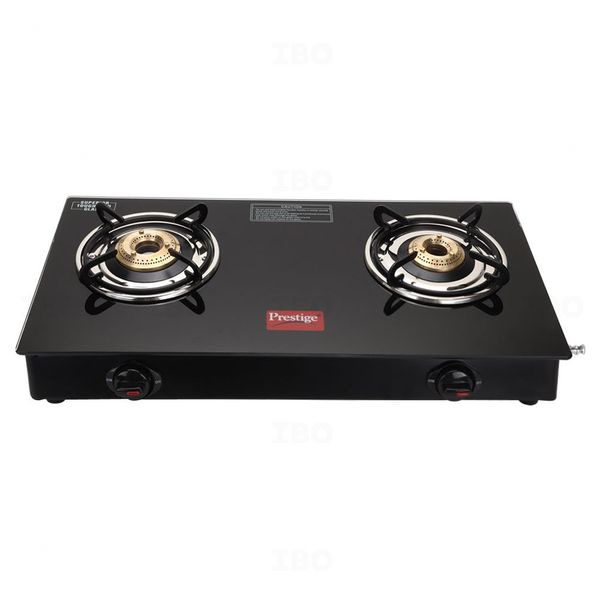 Prestige Magic Stainless Steel & Toughened Glass Gas Stove with Manual Ignition