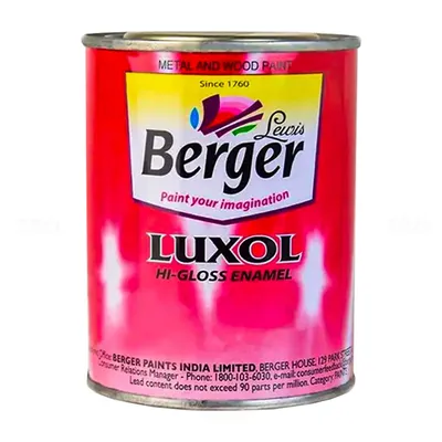Berger Paints LUXOL SATIN 1 L White Enamel-Color