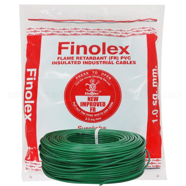 Finolex FR EW Project length 1 sq mm Green 180 m FR PVC Insulated Wire