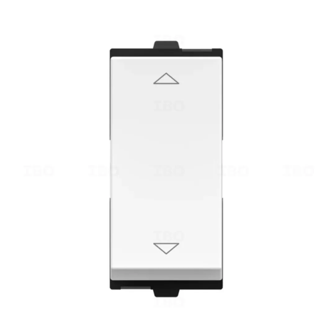 GM G-Nine Genia Glossy White 2 Way 6 A Modular Switch