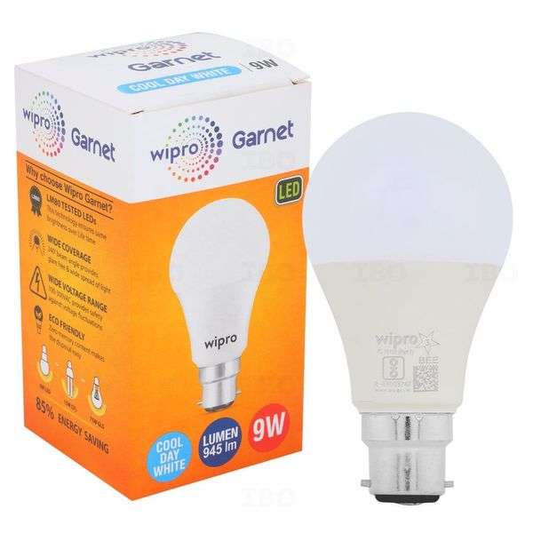 Wipro Garnet 9 W B22 Cool Day Light LED Bulb