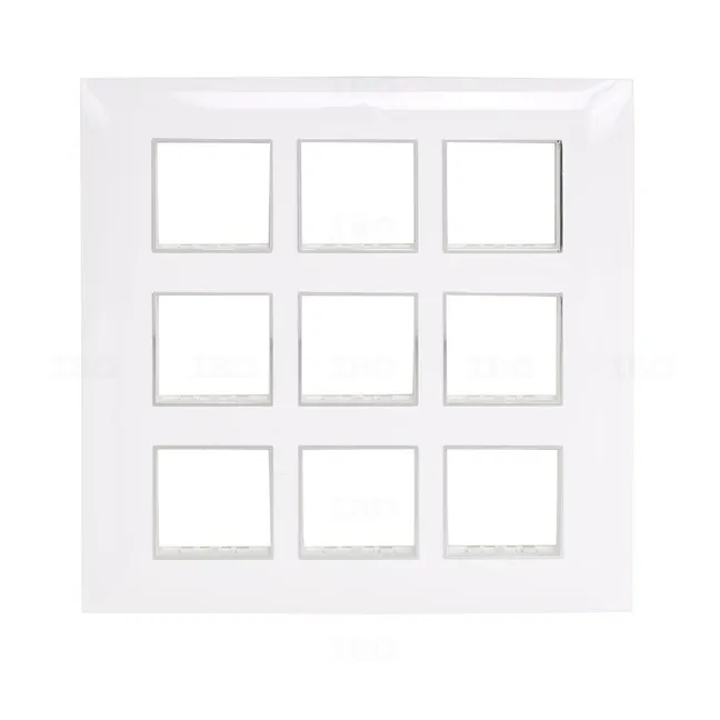Lisha S7 Turbo Chrome 18 Module Glossy Classic White Switch Board Plate Lisha S7 Turbo Chrome 18 Module Glossy Classic White Switch Board Plate