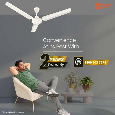 Orient 1200mm Rapid Air (Soft Pearl) Ceiling Fan