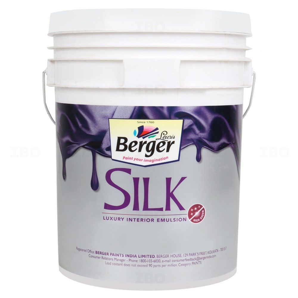 Berger Paints Silk Luxury 20 L W1 Base Interior Emulsion - Base Berger Paints Silk Luxury 20 L W1 Base Interior Emulsion - Base
