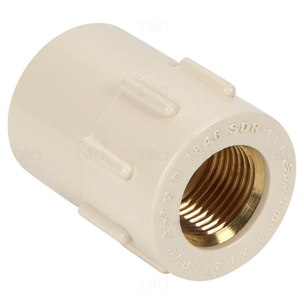 Supreme 1 x ½ in. (25 x 15 mm) CPVC Reducer Adaptor - FTA (Brass) Supreme 1 x ½ in. (25 x 15 mm) CPVC Reducer Adaptor - FTA (Brass)