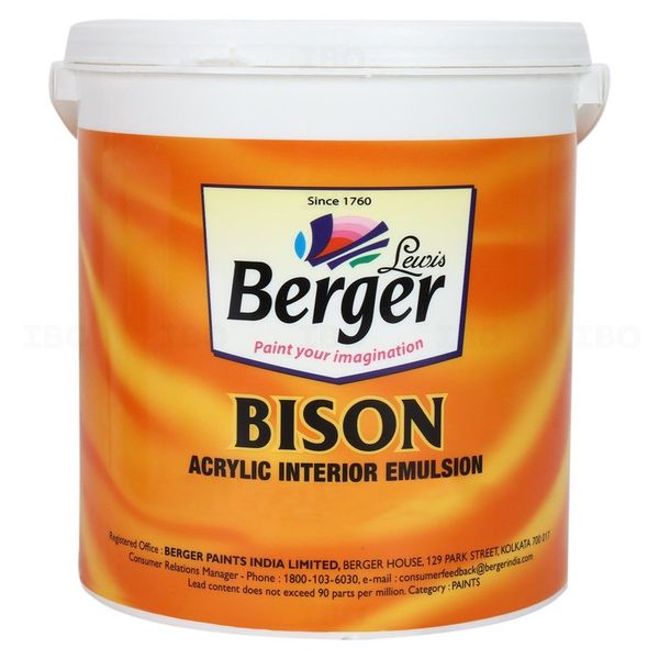 Berger Paints Bison 3.6 L W1 Base Interior Emulsion - Base Berger Paints Bison 3.6 L W1 Base Interior Emulsion - Base