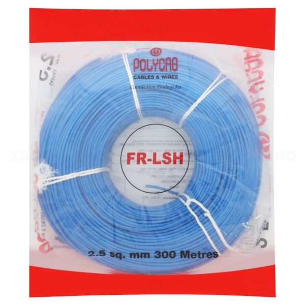 Polycab FRLS-H 2.5 sq mm Blue 300 m PVC Insulated Wire