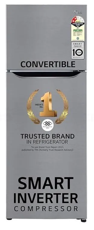 LG 288L, Shiny Steel Finsih Frost Free Top Mounted Refrigerator GL-S322SPZY