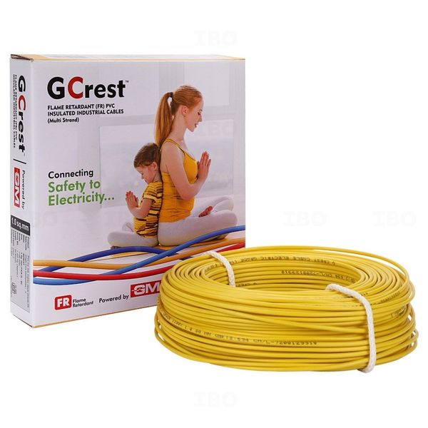 GM GCREST 1 sq mm Yellow 90 m PVC Insulated Wire GM GCREST 1 sq mm Yellow 90 m PVC Insulated Wire