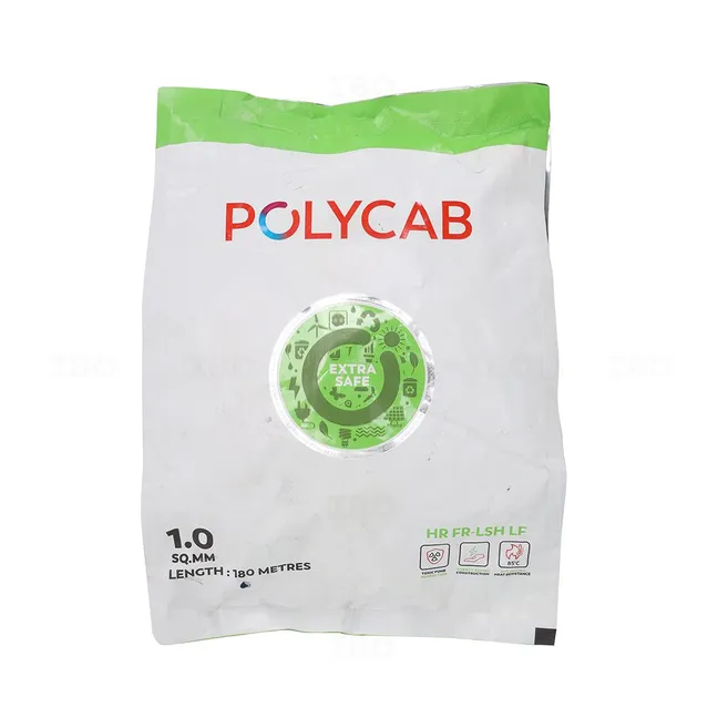 Polycab Green Wire 1 sq mm Blue 180 m HR FR-LSH LF PVC Insulated Wire