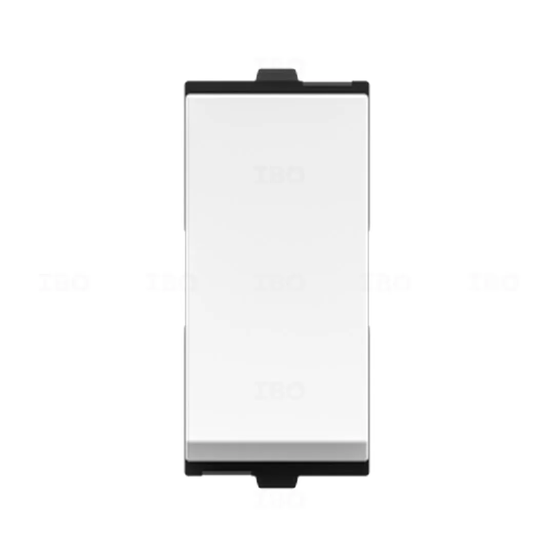 GM G-Nine Genia Glossy White 1 Way 6 A Modular Switch