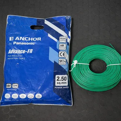 Anchor Advance FR 2.5 sq mm Green 180 m FR PVC Insulated Wire Anchor Advance FR 2.5 sq mm Green 180 m FR PVC Insulated Wire
