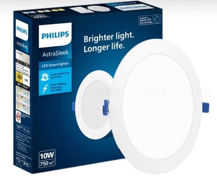Philips 10W 3000K Round Astra Sleek Concealed LED Panel Light