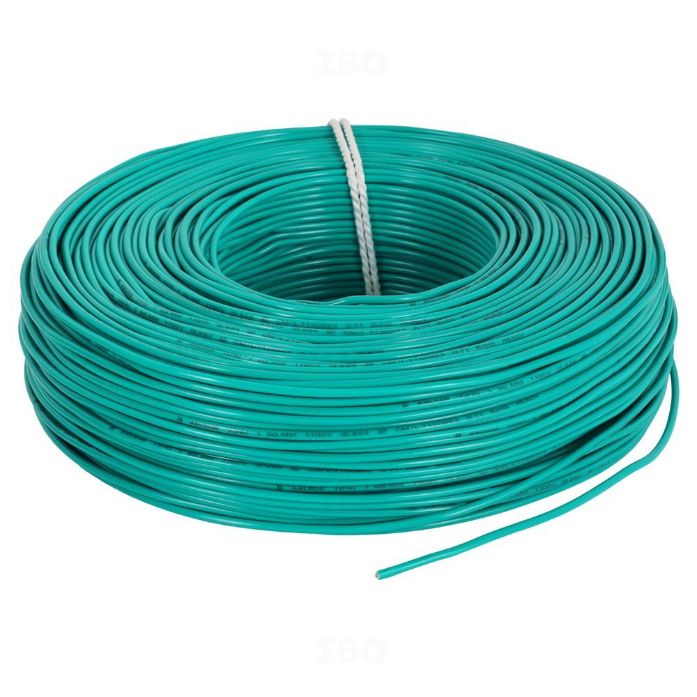 Buy Anchor Advance FR 1 sq mm Green 180 m FR PVC Insulated Wire on   & Store @ Best Price. Genuine Products, Quick Delivery