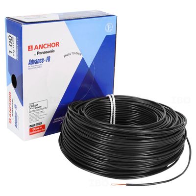 Anchor Advance FR 1 sq mm Black 90 m FR PVC Insulated Wire Anchor Advance FR 1 sq mm Black 90 m FR PVC Insulated Wire