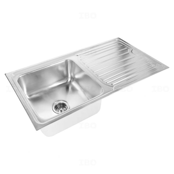 Nirali Elegance 45 in. x 20 in. Satin 304 Grade Stainless Steel Single Bowl Sink