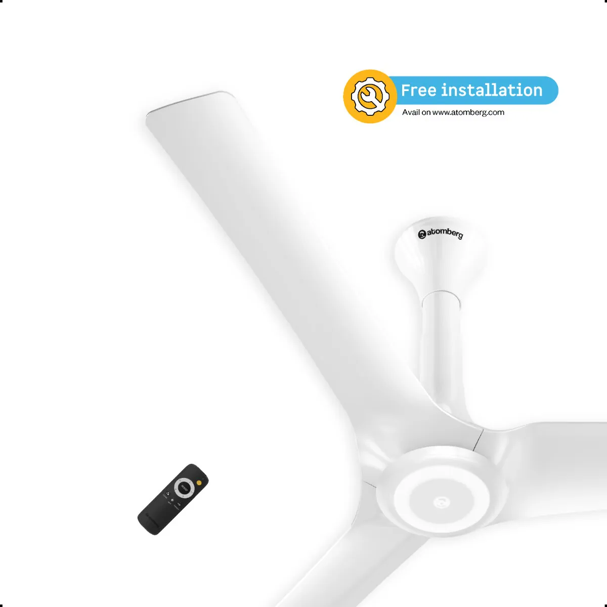 Atomberg 1200mm Aris Contour (Marble White) Ceiling Fan