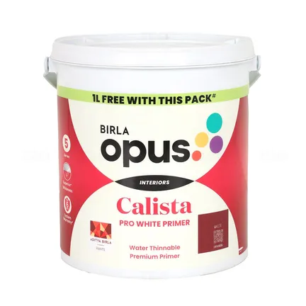 BIRLA opus PWP Calista Pro White Interior 4 L Wall Primer BIRLA opus PWP Calista Pro White Interior 4 L Wall Primer