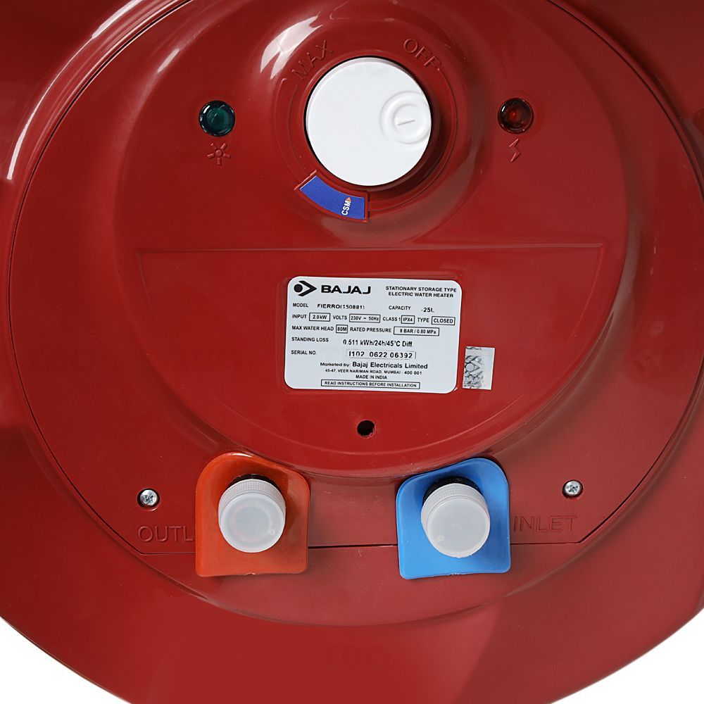 Buy Bajaj Fierro 5 Star 10 L Vertical 2000 W Storage Geyser on IBO.com u0026  Store @ Best Price. Genuine Products | Quick Delivery | Pay on Delivery