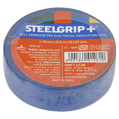 Pidilite Steelgrip 6 m Blue Electrical Insulation Tape Pidilite Steelgrip 6 m Blue Electrical Insulation Tape