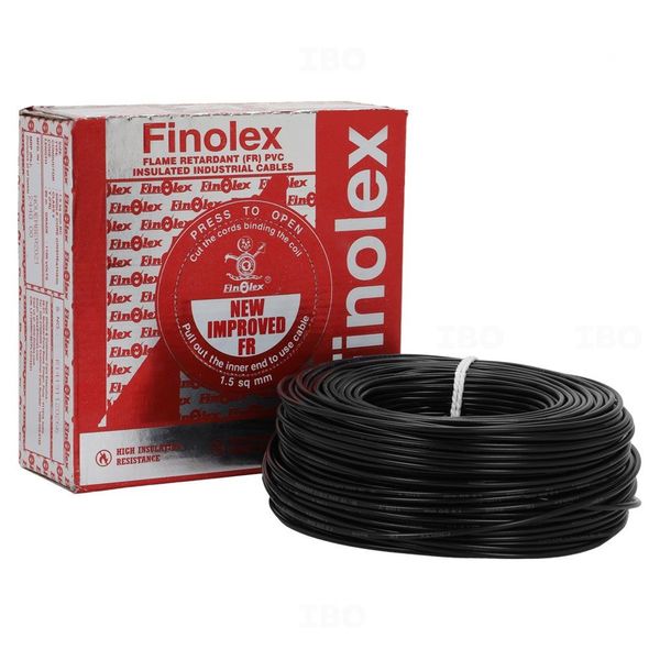 Finolex Silver 1.5 sq mm Black 90 m FR PVC Insulated Wire