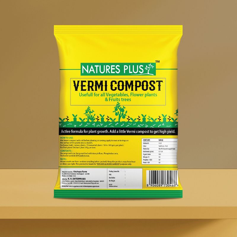 Natures plus Vermi Compost-Organic Manure 5 kg Natures plus Vermi Compost-Organic Manure 5 kg