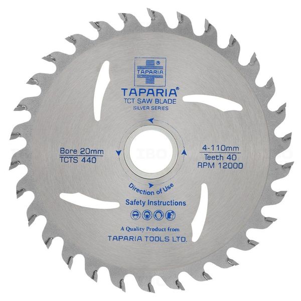Taparia TCTS 440 TCT 110x1.8x20mm 40Teeth Wood Cutting Blade