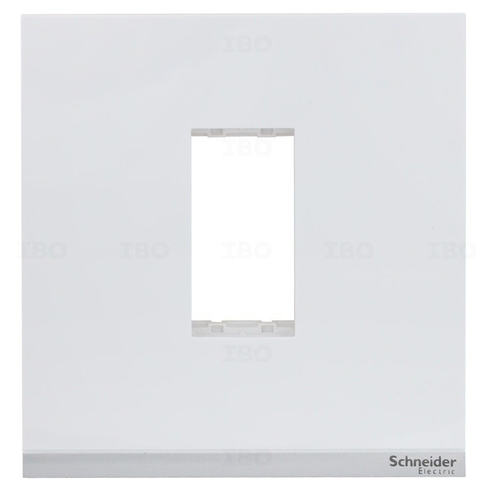 Schneider Unica Pure 1 Module Glossy White Switch Board Plate