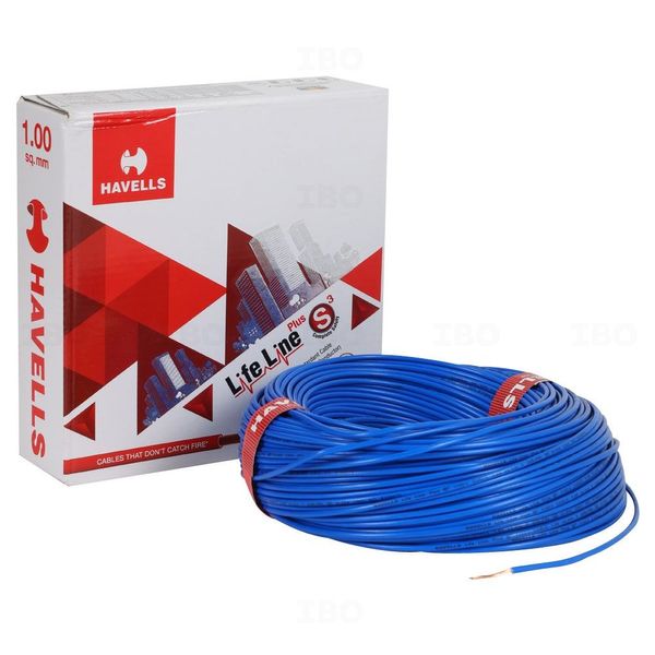 Havells Lifeline 6 sq mm Blue 180 m FR PVC Insulated Wire Havells Lifeline 6 sq mm Blue 180 m FR PVC Insulated Wire