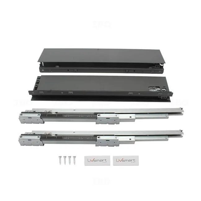 EBCO Slim 2 90 x 500 mm Soft Close 50 Kg Drawer System