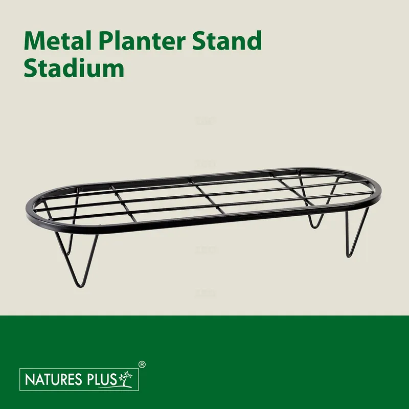 Natures Plus 3 Pot Metal Planter Stand