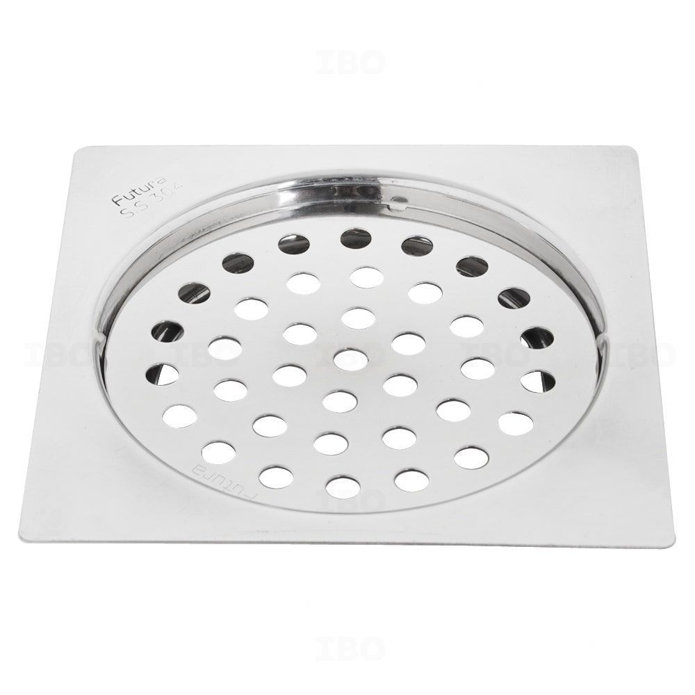 Futura 5 in. x 5 in. Square Stainless Steel Floor Drain