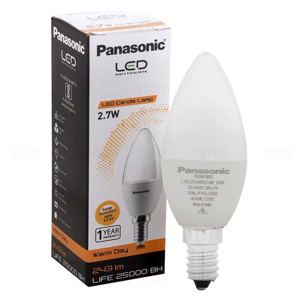 Panasonic Candle Light Lamp 2.7 W E14 Warm White LED Bulb