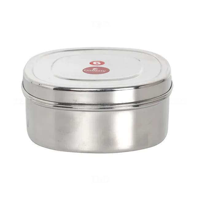 embassy EM1248 No 06 (D143 x 66H) SS 24 G Square Container