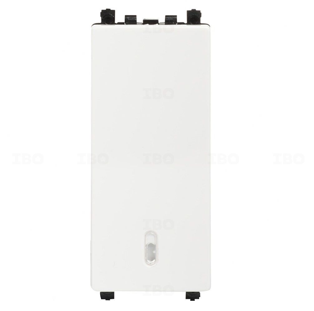 Schneider ZENcelo India White 1 Way 16 A Modular Switch