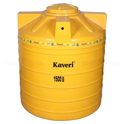 Kaveri 3 Layer Yellow 1500 L Overhead Tank