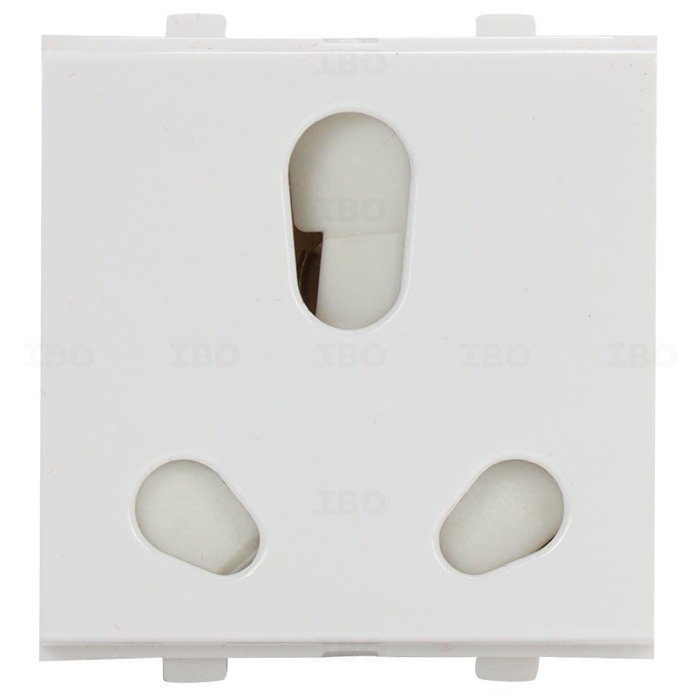 Anchor Penta Modular White 3 pin 6 A / 10 A / 13 A 2 Module Socket