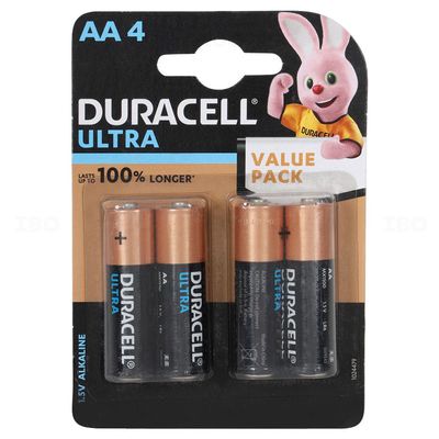 Buy Duracell Ultra AA 1.5 V Pack of 4 Alkaline Battery on