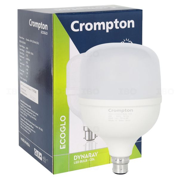 Buy Crompton Ecoglo 40 W B22 Cool Day Light LED Bulb on IBO Store Best Price. Genuine Products Quick Delivery Pay on Delivery
