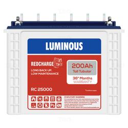 Luminous 200 Ah Dry Tubular Inverter Battery