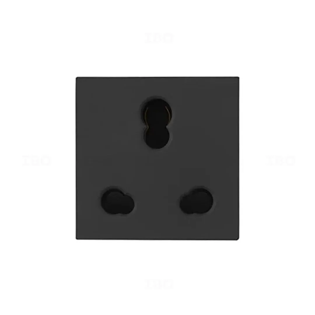 Legrand Allzy Matt Black 3 pin 6 A 2 Module Socket Legrand Allzy Matt Black 3 pin 6 A 2 Module Socket
