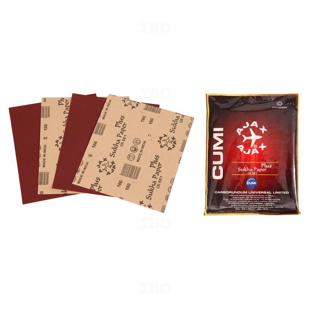Cumi CR661 225x280mm 180 Grit Ajax Sukha Paper Plus Sheet