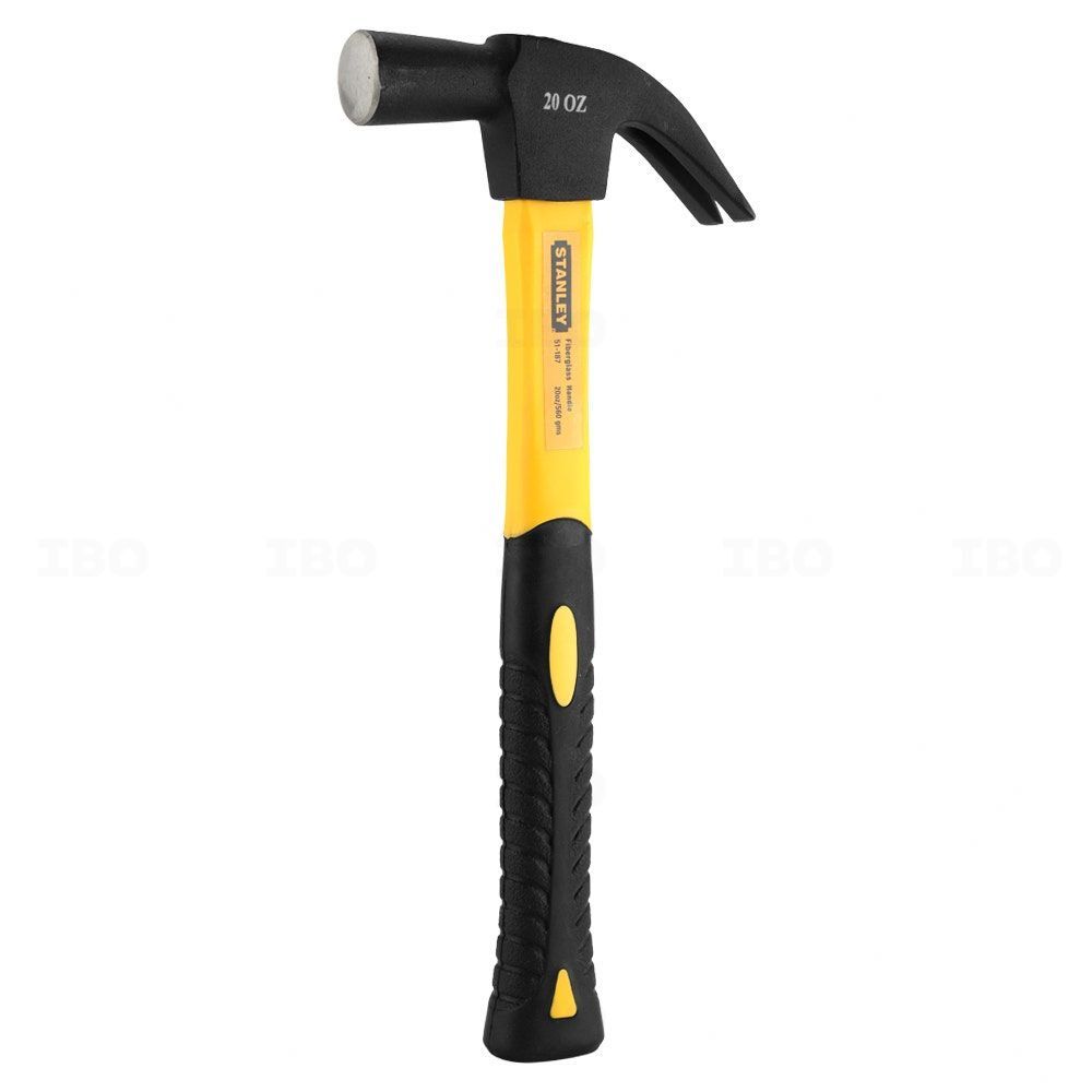 Stanley Steel Claw Hammer with Steel Handle, 450g | Stanley | RS Components  India