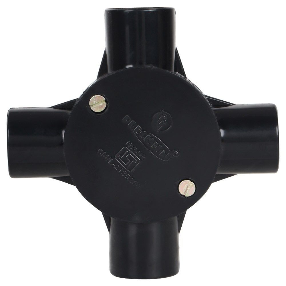 Precision 25 mm PVC Circular Box - Intersection 4 Way